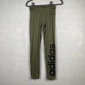 Adidas Women's Size S Green Climate Athletic Workout Leggings Pants